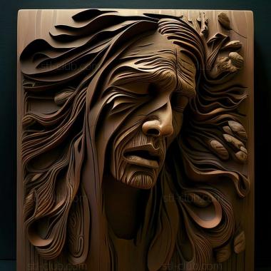 3D мадэль Джонни Макферсон, американский художник. (STL)